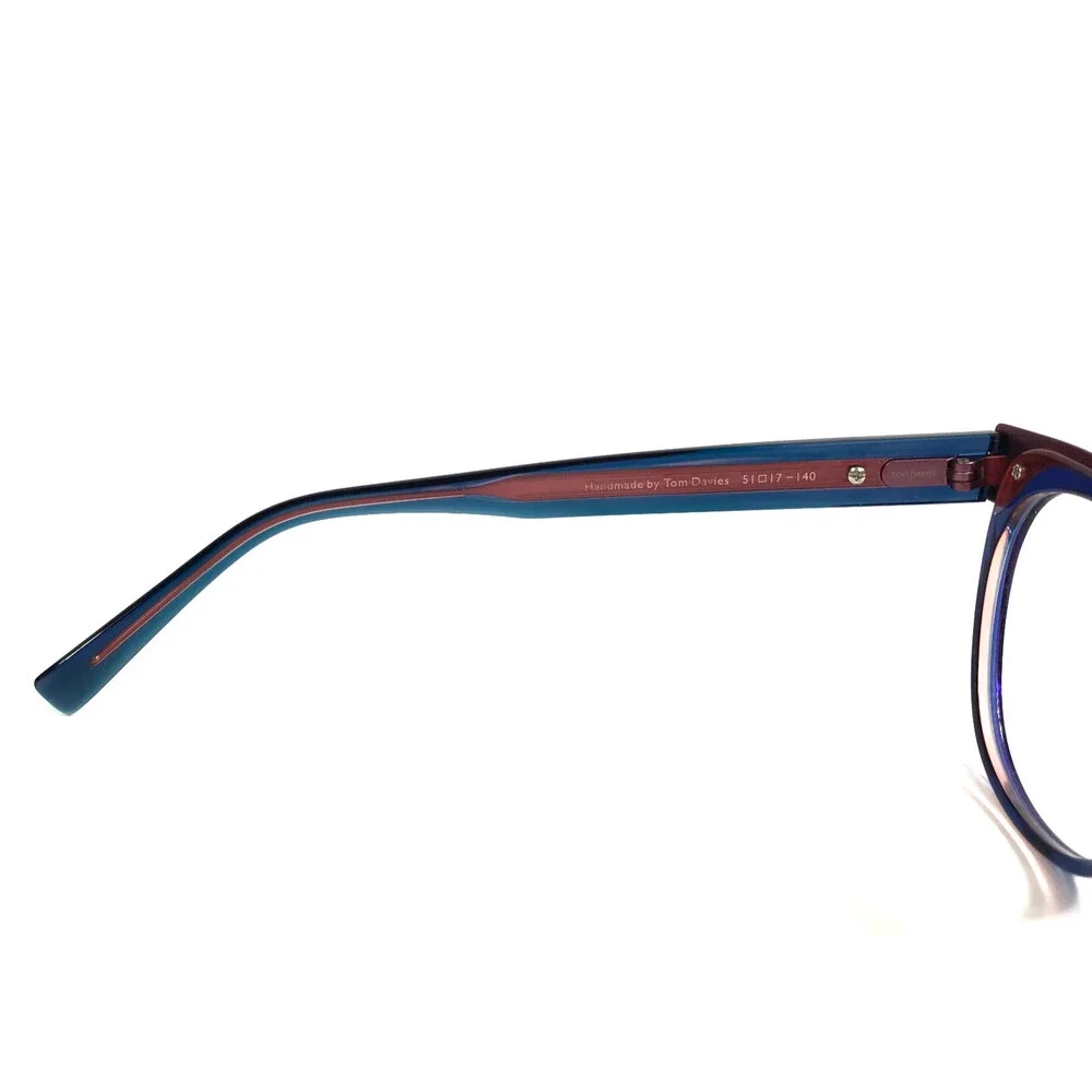 Tom Davies Eyeglasses Frame TD705 Col. 2059 Blue on Pink Cat Eye 51-17-140